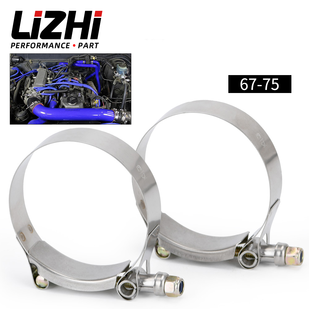T-Bolt Hose Clamps Stainless Steel Turbo - LIZHI - (2 adet/grup) kelepçeler 2.5