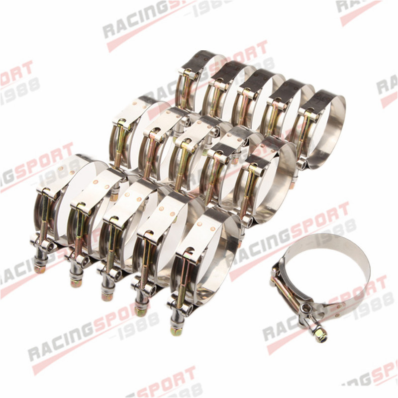 T-Bolt Hose Clamps Stainless Steel Turbo - 16 adet 1 