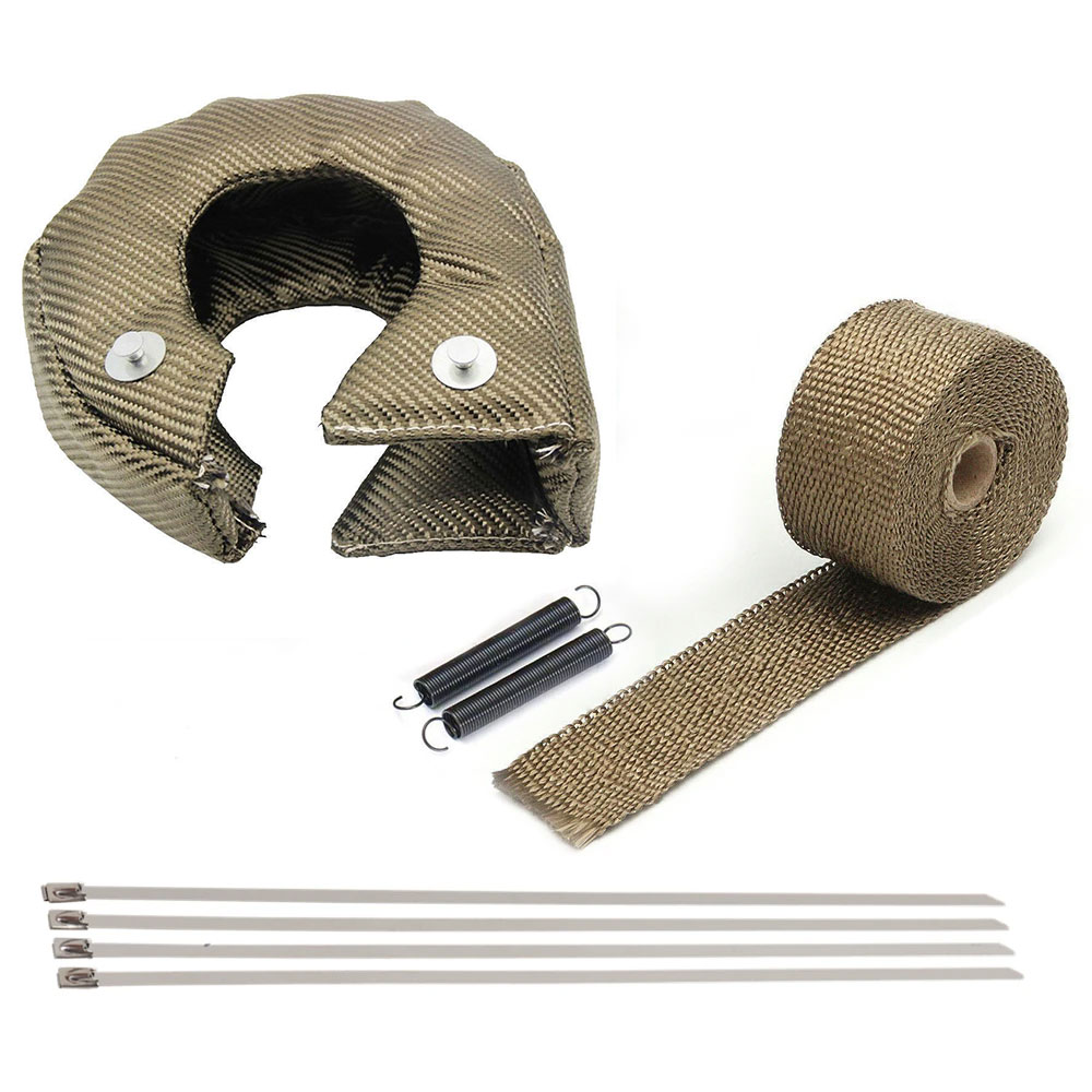 T2 T25 T28 GT28 GT30 GT35 T3 T - Turbo Heat Shield Blanket Titanium T3 T4 incelemesi ve fiyatı