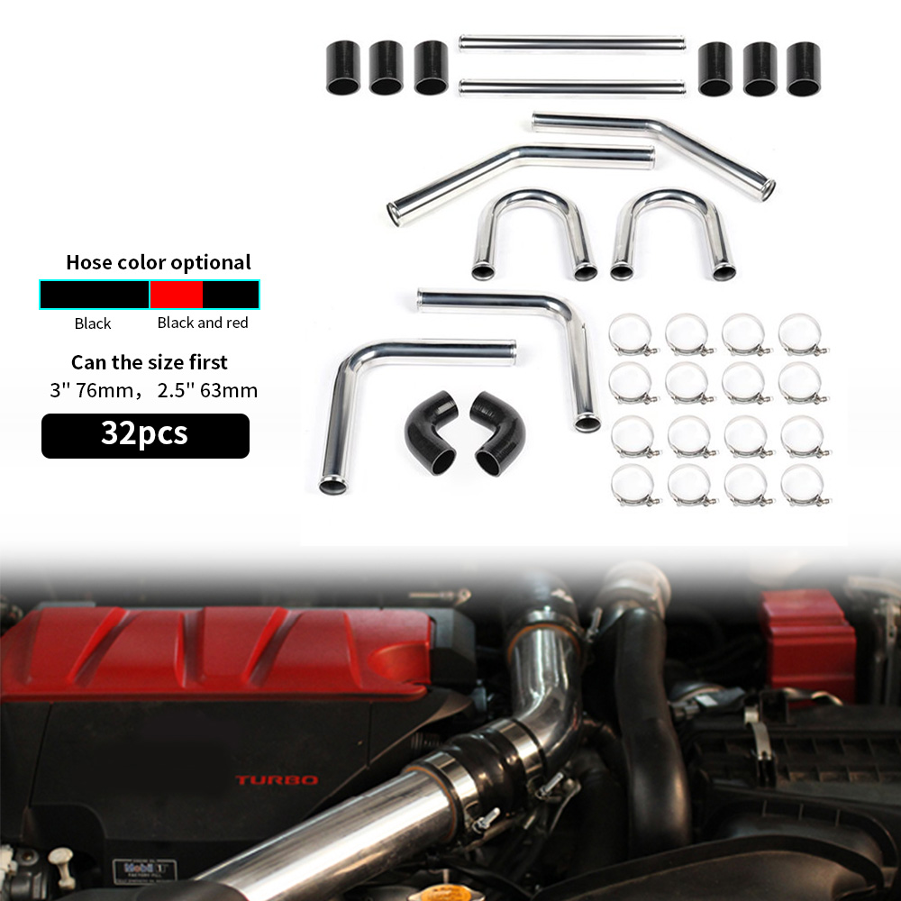 Alüminyum Turbo Intercooler bo - Intercooler Piping Kit Aluminum 2.5 Inch incelemesi ve fiyatı