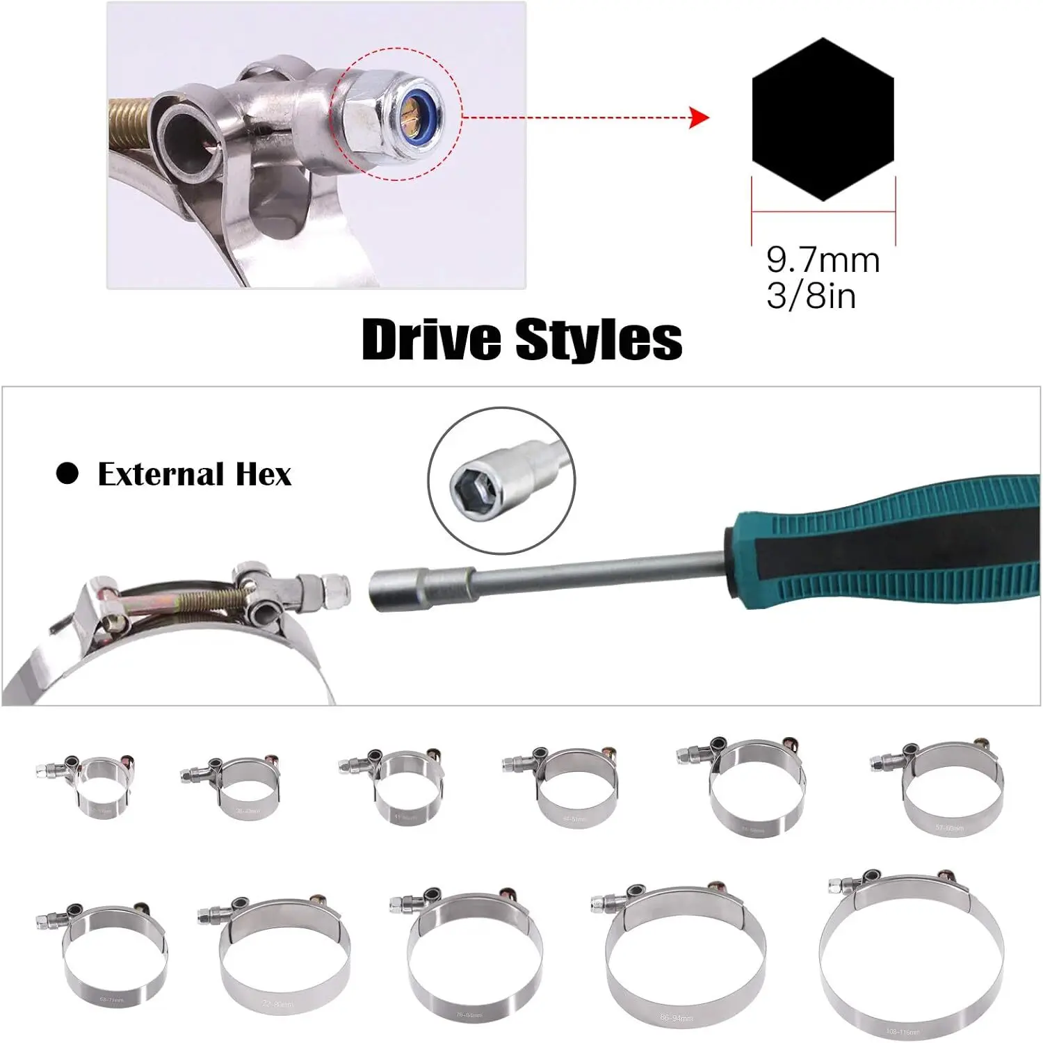 2 adet 4 adet 2 inç T-cıvata k - T-Bolt Hose Clamps Stainless Steel Turbo incelemesi ve fiyatı