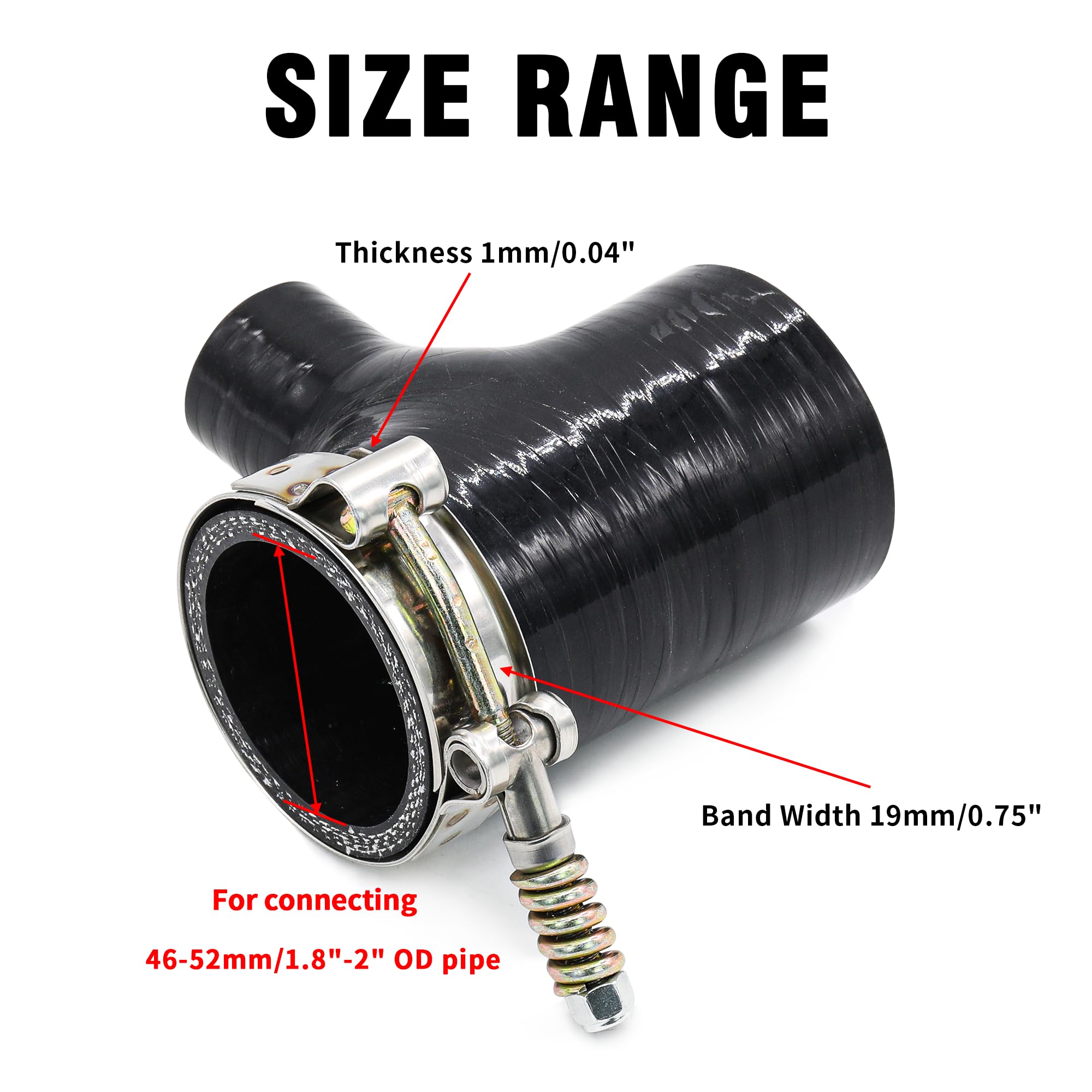 4 adet T-cıvata boru klipsi ke - T-Bolt Hose Clamps Stainless Steel Turbo incelemesi ve fiyatı