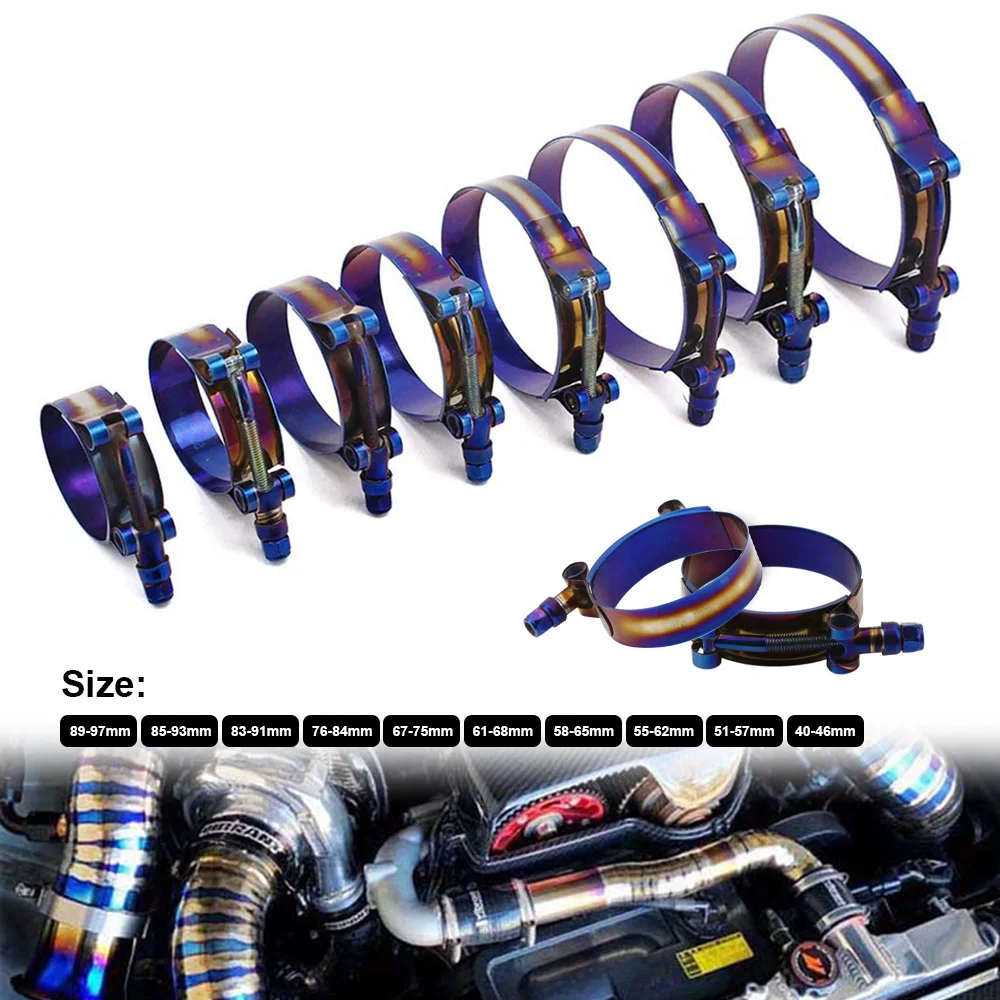 Evrensel Titanyum Mavi T-Bolt  - T-Bolt Hose Clamps Stainless Steel Turbo incelemesi ve fiyatı
