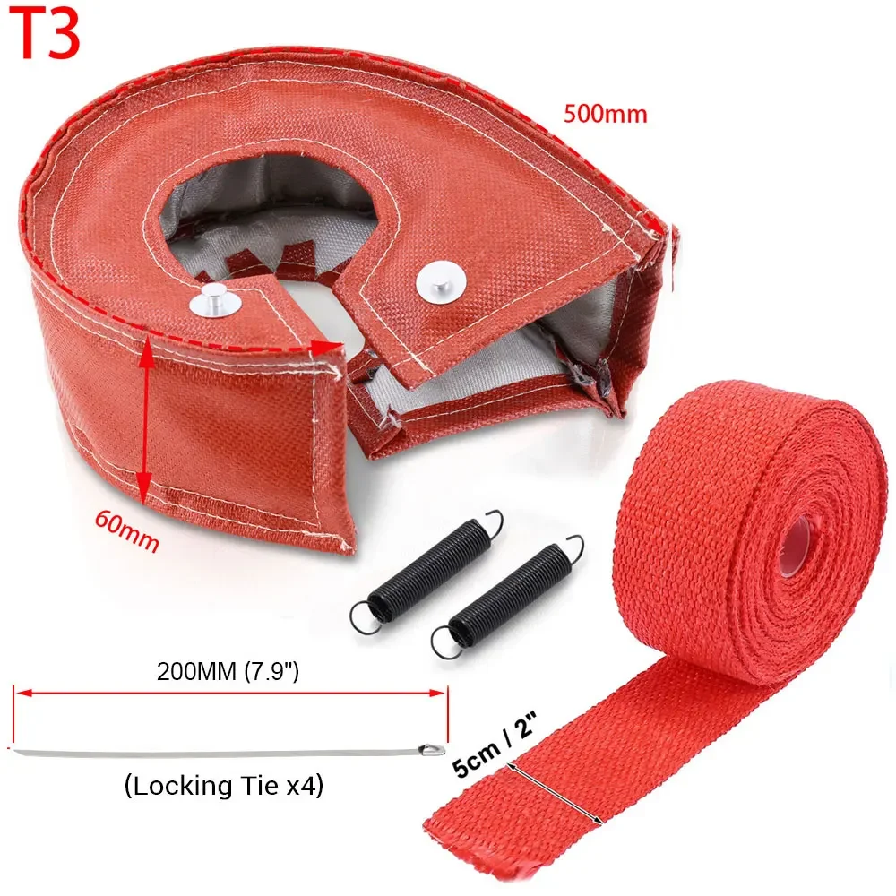 Oto Yarışları için T25 T3 T4 T - Turbo Heat Shield Blanket Titanium T3 T4 incelemesi ve fiyatı